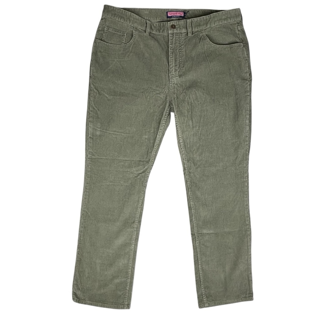 Vineyard Vines 5‎ Pocket Corduroy Pants Green Men 38x32 Whale Preppy